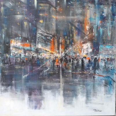 ANITA VOLOIR Lumières Sur La Ville 60x60