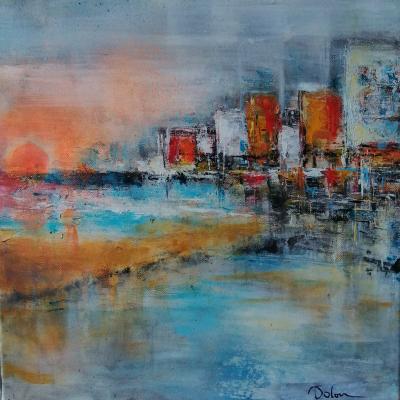 Anita Voloir Bord De Mer 30x30 Acrylique