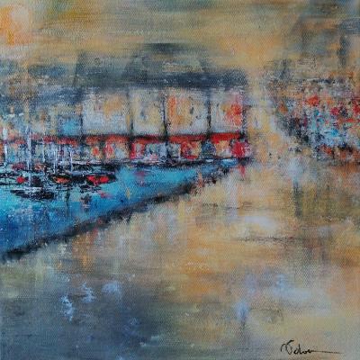 Anita Voloir Le Port 30x30 Acrylique