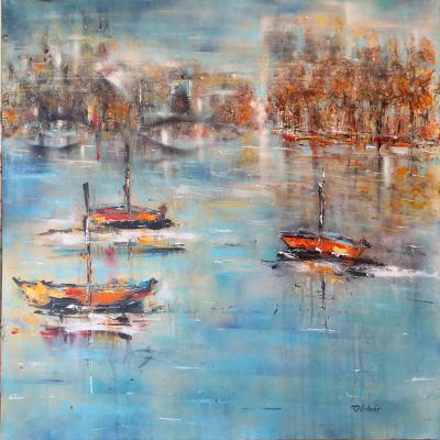 Anita Voloir A L Ancrage 80x80 Acrylique