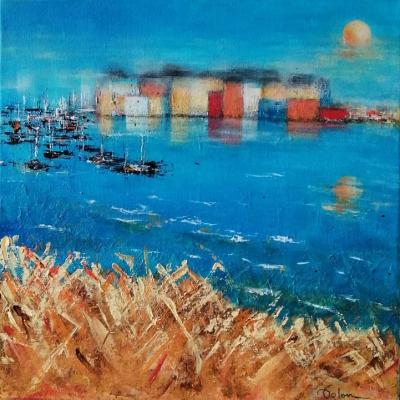 Anita Voloir Bleu Azur 50x50 Vendu