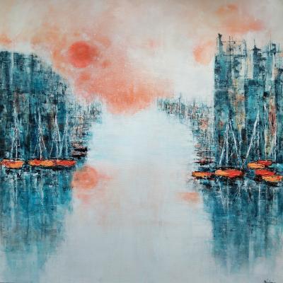 ANITA VOLOIR - L'heure dorée 80x80
