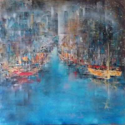 Anita Voloir Le Lido 90x90 Acrylique