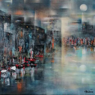 Anita Voloir Nocturne 61x50 Acrylique