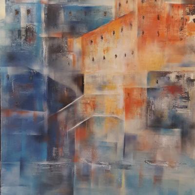 Anita Voloir La Cite 73x100 Acrylique